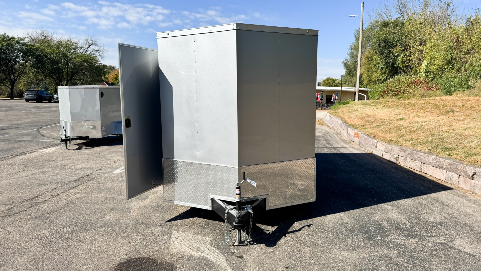 New RC Trailer 7x14 Enclosed Cargo Trailer - Ramp Door!