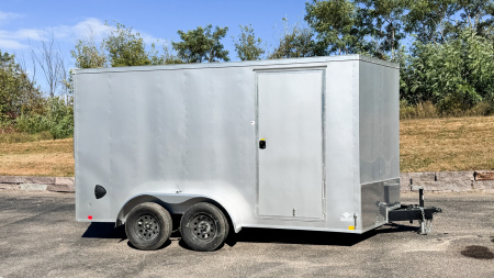 New RC Trailer 7x14 Enclosed Cargo Trailer - Ramp Door!