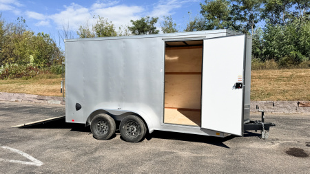 New RC Trailer 7x14 Enclosed Cargo Trailer - Ramp Door!