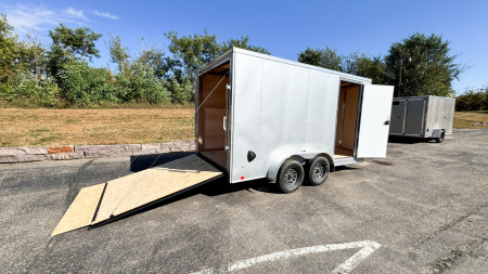 New RC Trailer 7x14 Enclosed Cargo Trailer - Ramp Door!