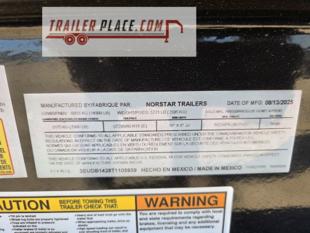 New 2026 IRON BULL 83"X14'x4' 15K DTB DUMP TRAILER