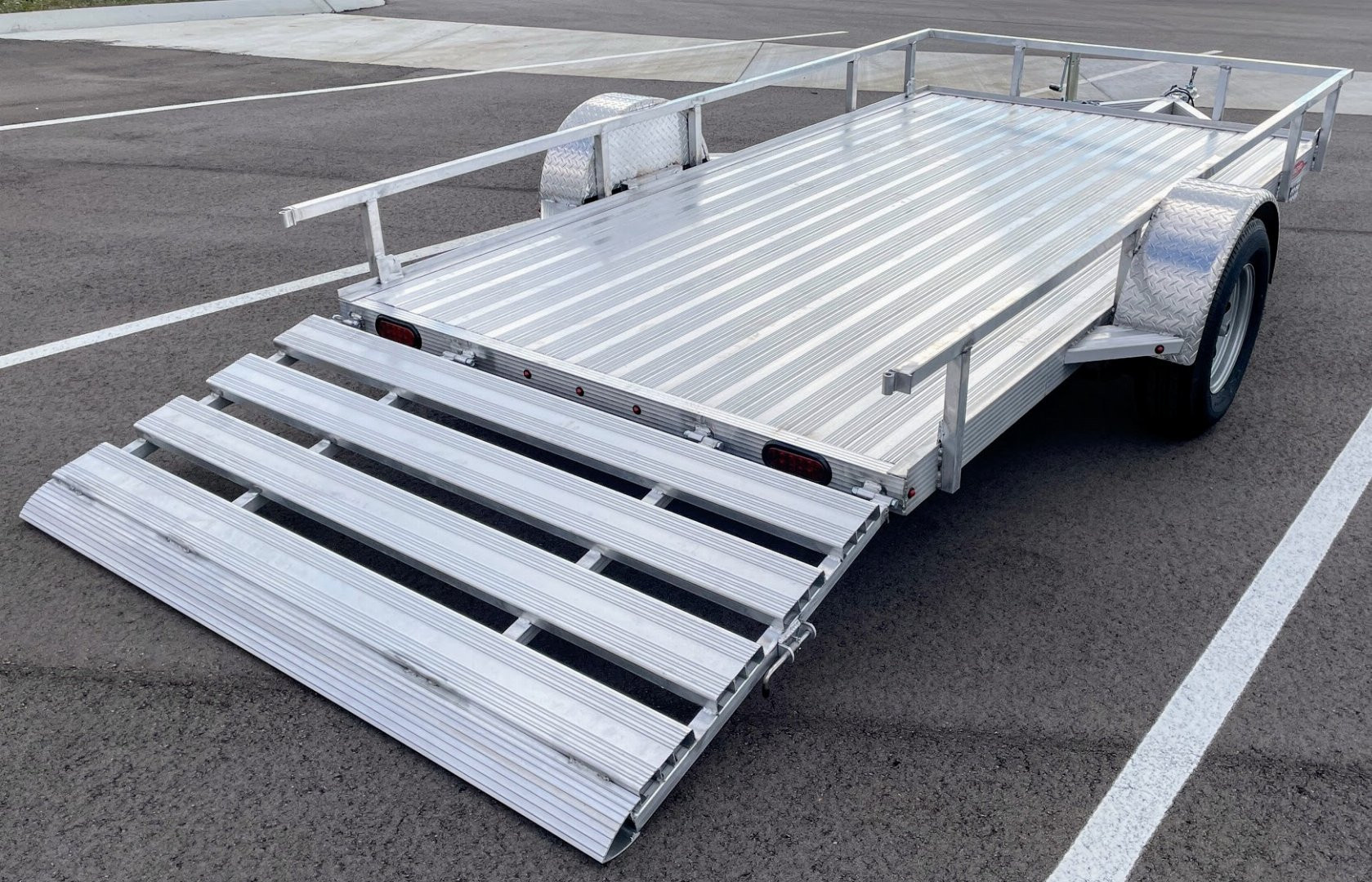 New 76"x 12' Single Axle Aluminum Utility Trailer 3500 (GVWR)