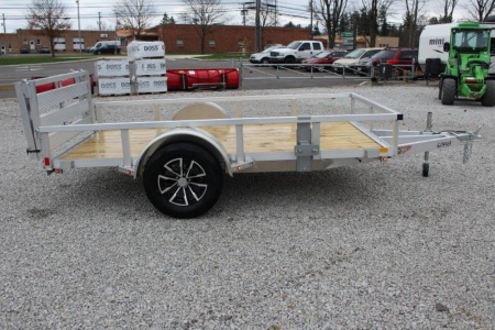 New 2025 H & H  5.5' x 10' Aluminum Utility Trailer - BiFold Ramp - 2990# GVW