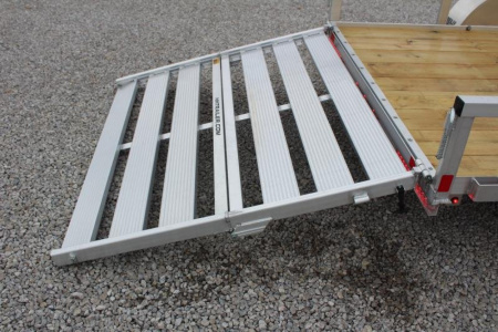 New 2025 H & H  5.5' x 10' Aluminum Utility Trailer - BiFold Ramp - 2990# GVW