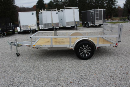 New 2025 H & H  5.5' x 10' Aluminum Utility Trailer - BiFold Ramp - 2990# GVW