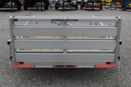 New 2025 H & H  5.5' x 10' Aluminum Utility Trailer - BiFold Ramp - 2990# GVW
