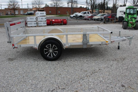New 2025 H & H  5.5' x 10' Aluminum Utility Trailer - BiFold Ramp - 2990# GVW
