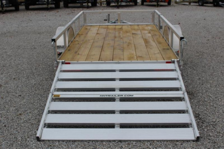 New 2025 H & H  5.5' x 10' Aluminum Utility Trailer - BiFold Ramp - 2990# GVW