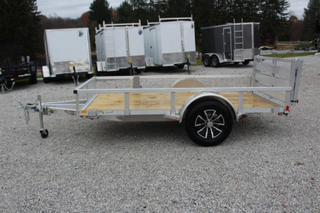 New 2025 H & H  5.5' x 10' Aluminum Utility Trailer - BiFold Ramp - 2990# GVW