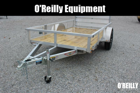 New 2026 H & H 5.5' x 10' Aluminum Utility Trailer - BiFold Ramp - 2990# GVW