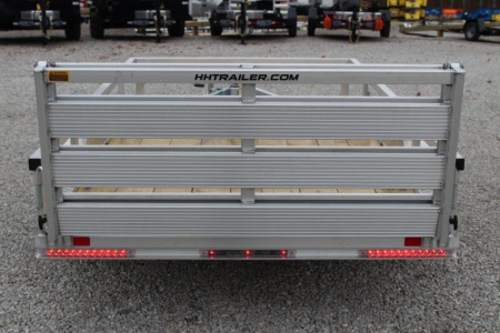 New 2026 H & H 5.5' x 10' Aluminum Utility Trailer - BiFold Ramp - 2990# GVW