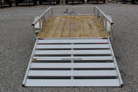 New 2026 H & H 5.5' x 10' Aluminum Utility Trailer - BiFold Ramp - 2990# GVW