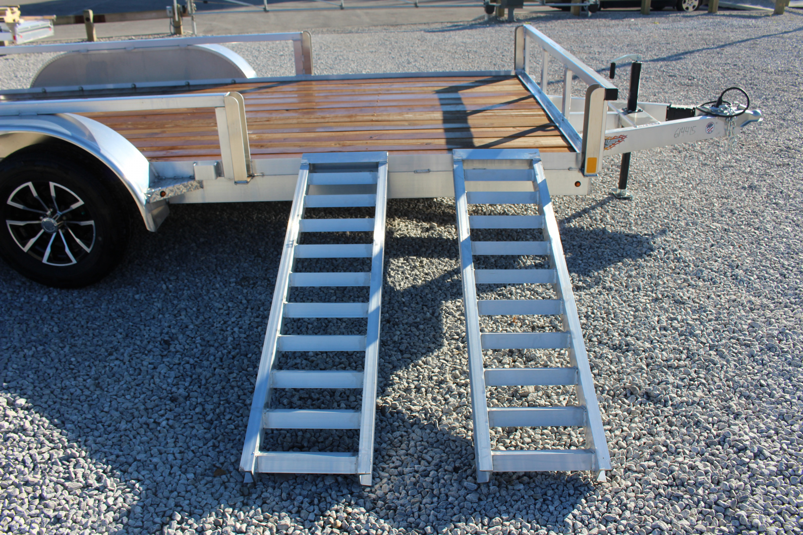 New 2025 H & H Trailer 6'10" x 16' Aluminum ATV Trailer - Side Load Ramps - BiFold Ramp - 7000# GVW