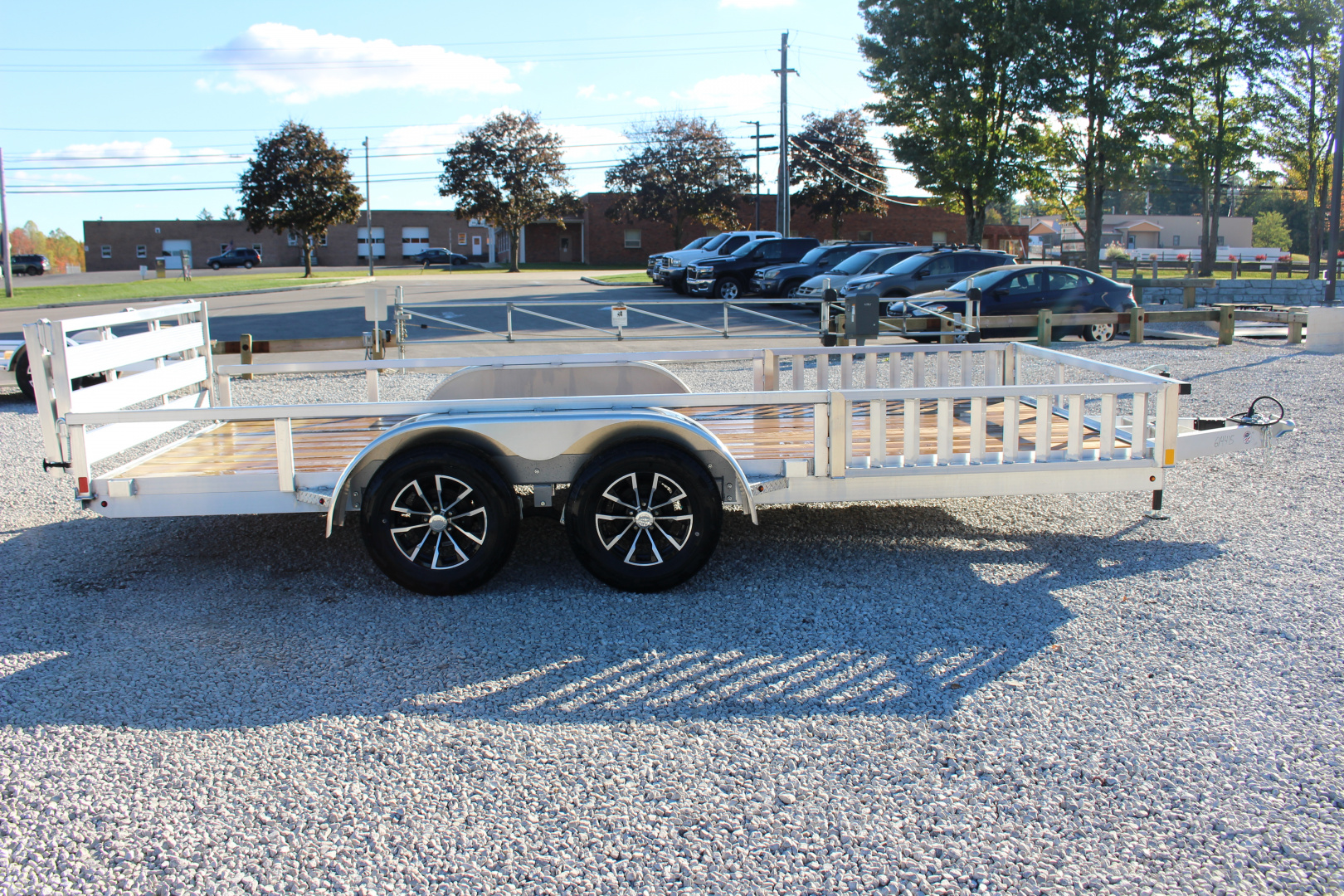 New 2025 H & H Trailer 6'10" x 16' Aluminum ATV Trailer - Side Load Ramps - BiFold Ramp - 7000# GVW