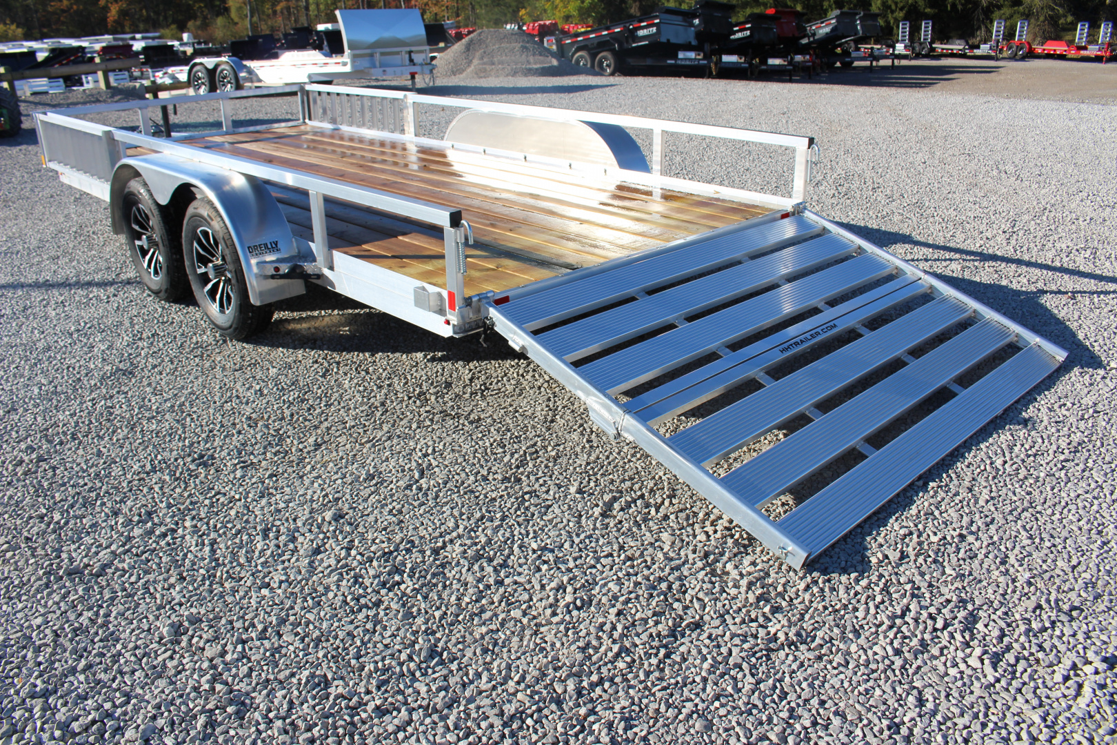 New 2025 H & H Trailer 6'10" x 16' Aluminum ATV Trailer - Side Load Ramps - BiFold Ramp - 7000# GVW
