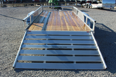 New 2025 H & H Trailer 6'10" x 16' Aluminum ATV Trailer - Side Load Ramps - BiFold Ramp - 7000# GVW