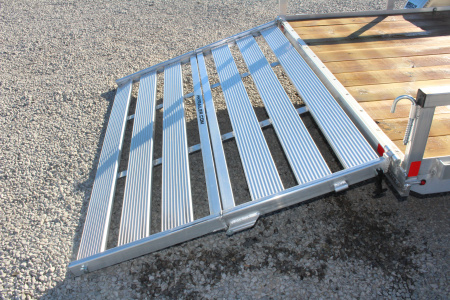 New 2025 H & H Trailer 6'10" x 16' Aluminum ATV Trailer - Side Load Ramps - BiFold Ramp - 7000# GVW