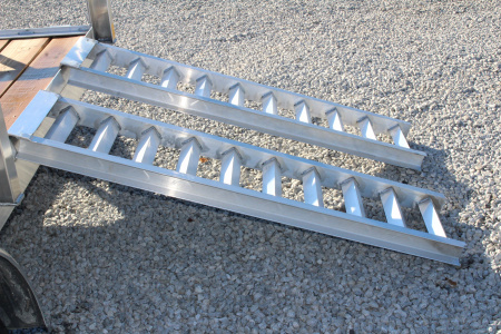 New 2025 H & H Trailer 6'10" x 16' Aluminum ATV Trailer - Side Load Ramps - BiFold Ramp - 7000# GVW