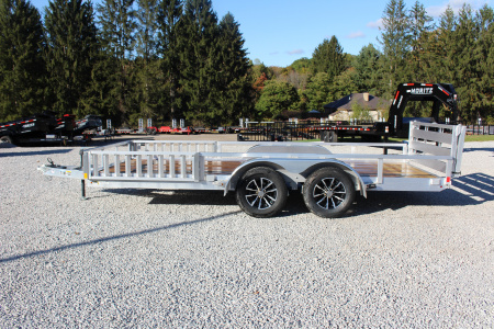 New 2025 H & H Trailer 6'10" x 16' Aluminum ATV Trailer - Side Load Ramps - BiFold Ramp - 7000# GVW