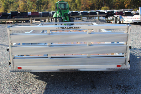 New 2025 H & H Trailer 6'10" x 16' Aluminum ATV Trailer - Side Load Ramps - BiFold Ramp - 7000# GVW