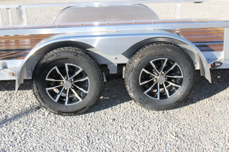 New 2025 H & H Trailer 6'10" x 16' Aluminum ATV Trailer - Side Load Ramps - BiFold Ramp - 7000# GVW