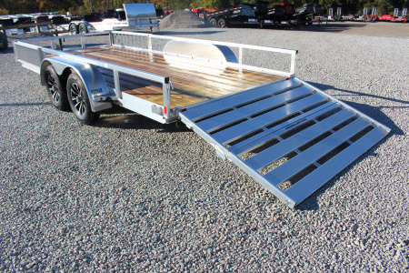 New 2025 H & H Trailer 6'10" x 16' Aluminum ATV Trailer - Side Load Ramps - BiFold Ramp - 7000# GVW