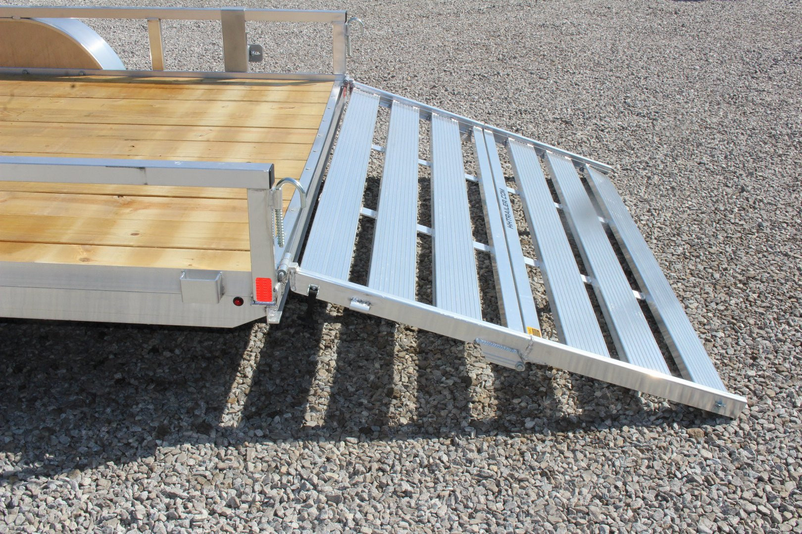 New 2025 H & H Trailer 6'10" x 16' Aluminum ATV Trailer - Side Load Ramps - BiFold Ramp - 7000# GVW