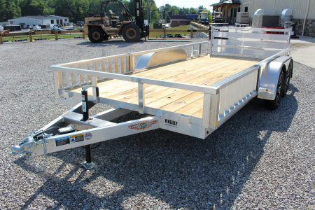 New 2025 H & H Trailer 6'10  x 16' Aluminum ATV Trailer - Side Load Ramps - BiFold Ramp - 7000# GVW
