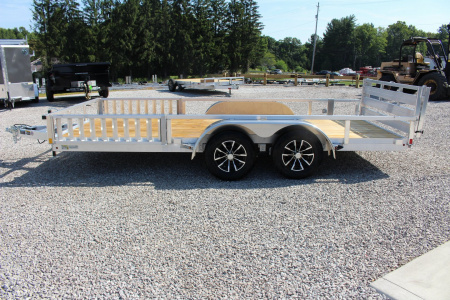 New 2025 H & H Trailer 6'10" x 16' Aluminum ATV Trailer - Side Load Ramps - BiFold Ramp - 7000# GVW