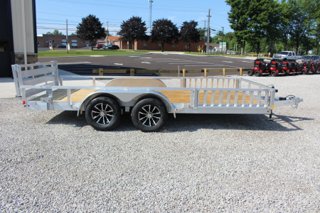 New 2025 H & H Trailer 6'10" x 16' Aluminum ATV Trailer - Side Load Ramps - BiFold Ramp - 7000# GVW
