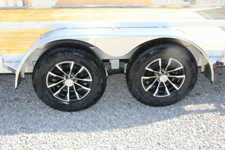 New 2025 H & H Trailer 6'10" x 16' Aluminum ATV Trailer - Side Load Ramps - BiFold Ramp - 7000# GVW