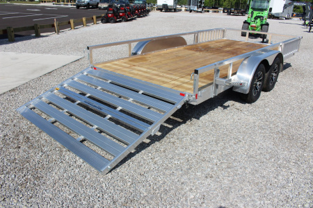New 2025 H & H Trailer 6'10" x 16' Aluminum ATV Trailer - Side Load Ramps - BiFold Ramp - 7000# GVW