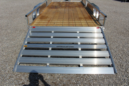 New 2025 H & H Trailer 6'10" x 16' Aluminum ATV Trailer - Side Load Ramps - BiFold Ramp - 7000# GVW