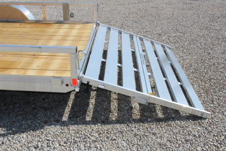 New 2025 H & H Trailer 6'10" x 16' Aluminum ATV Trailer - Side Load Ramps - BiFold Ramp - 7000# GVW