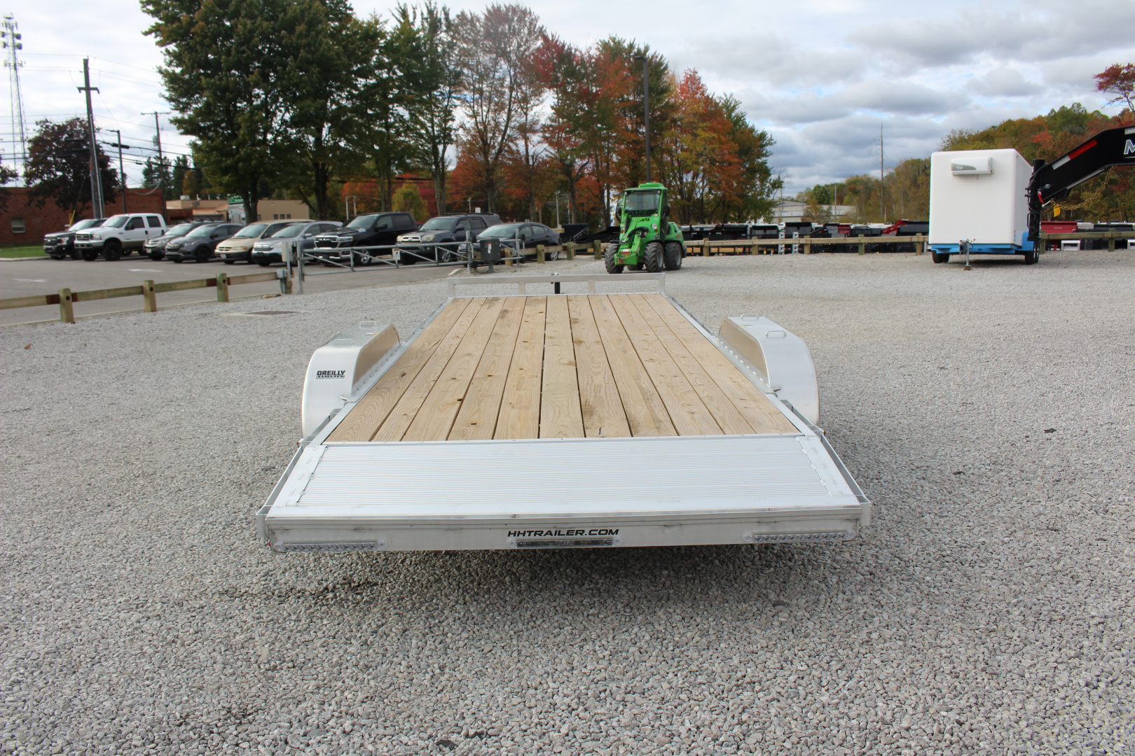 New 2026 H & H Trailer 7' x 20' Heavy Duty Aluminum Car Hauler - Slide In Ramps - 7000# GVW
