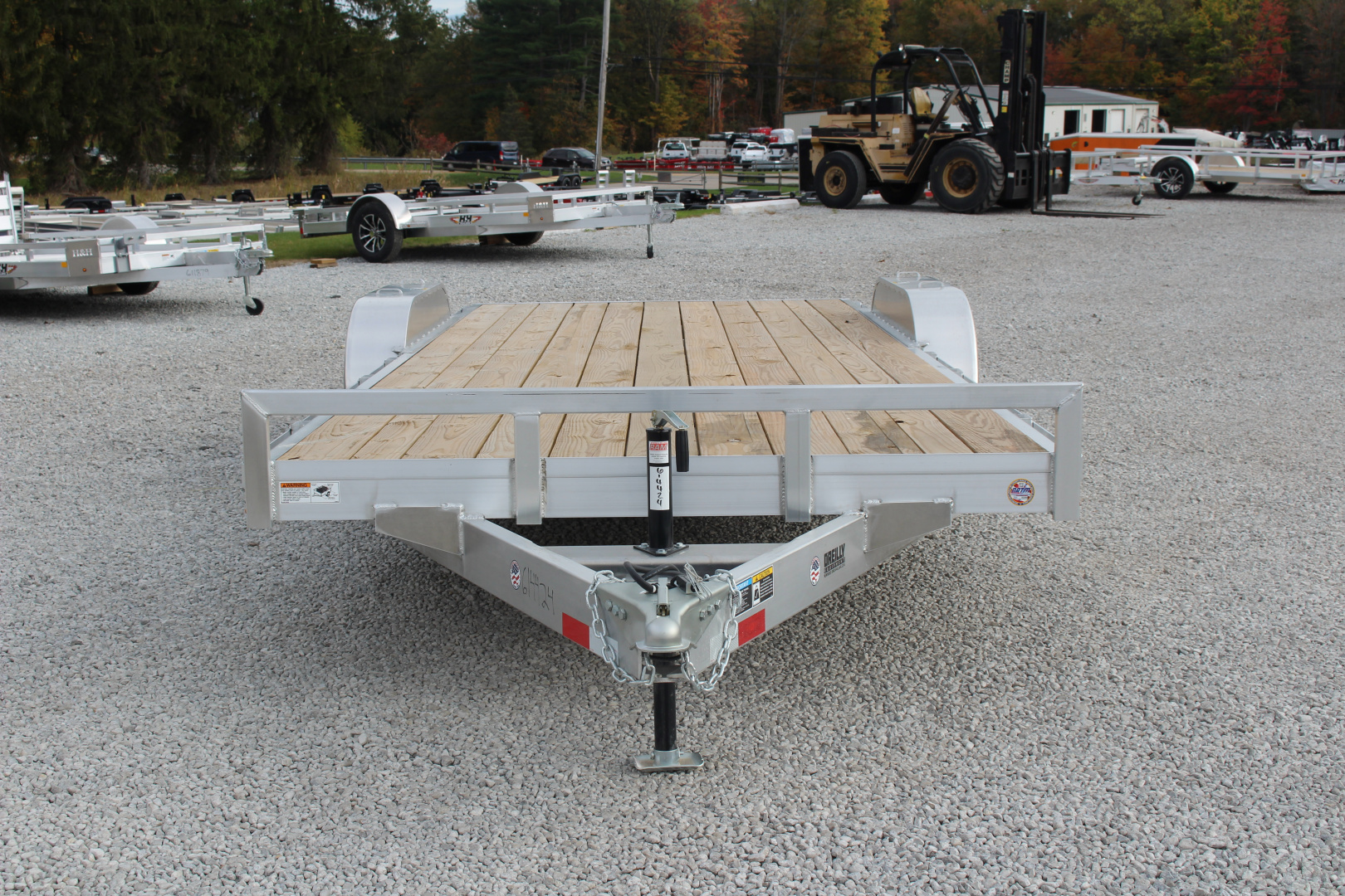 New 2026 H & H Trailer 7' x 20' Heavy Duty Aluminum Car Hauler - Slide In Ramps - 7000# GVW