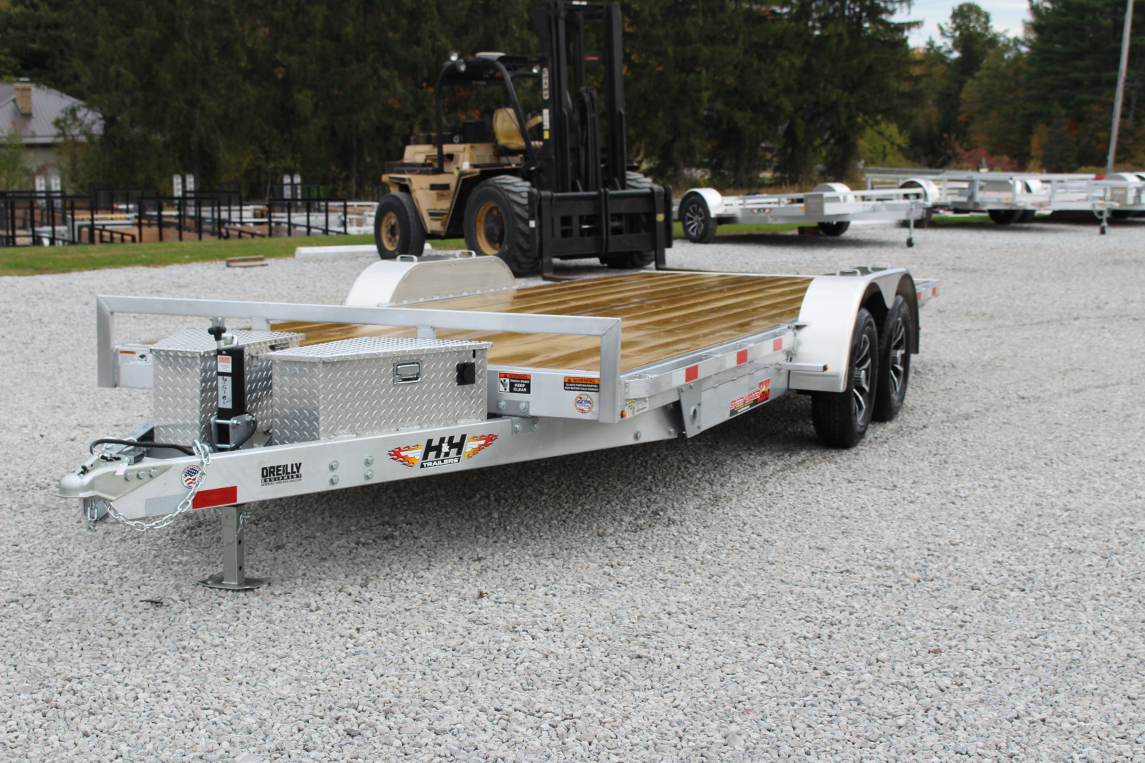 New 2026 H & H Trailer 6'10" x 20' Speed Loader Power Tilt Aluminum Car Hauler - 7000# GVW