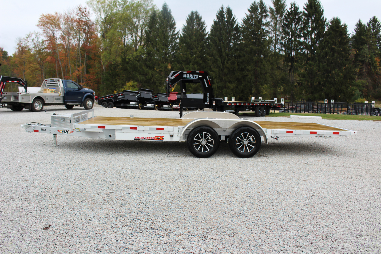 New 2026 H & H Trailer 6'10" x 20' Speed Loader Power Tilt Aluminum Car Hauler - 7000# GVW