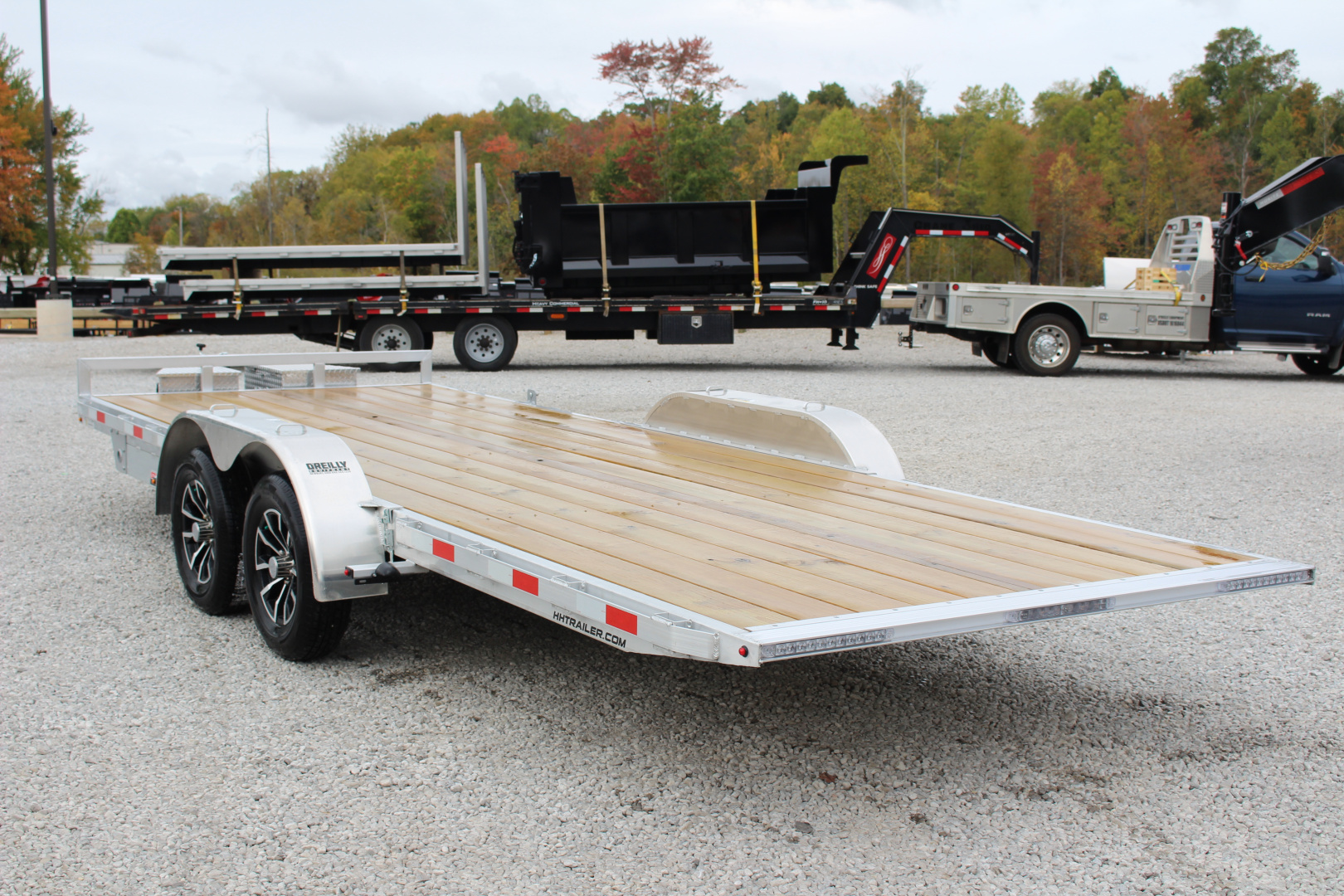 New 2026 H & H Trailer 6'10" x 20' Speed Loader Power Tilt Aluminum Car Hauler - 7000# GVW