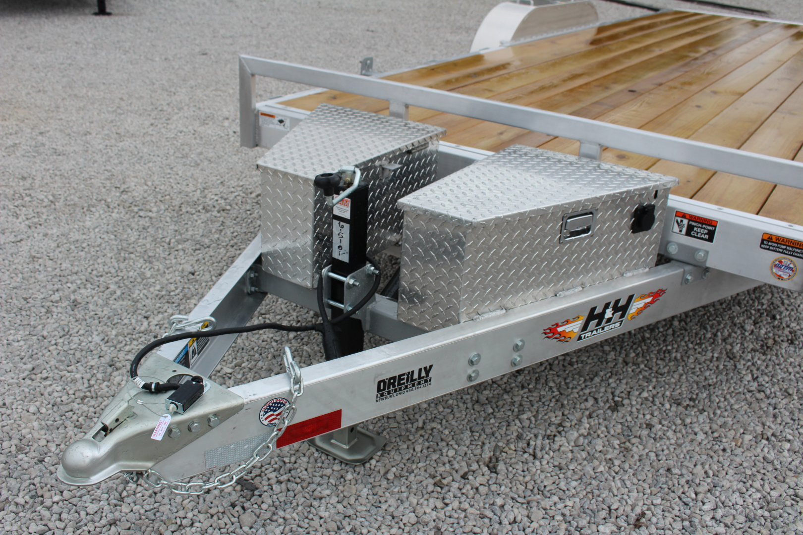 New 2026 H & H Trailer 6'10" x 20' Speed Loader Power Tilt Aluminum Car Hauler - 7000# GVW
