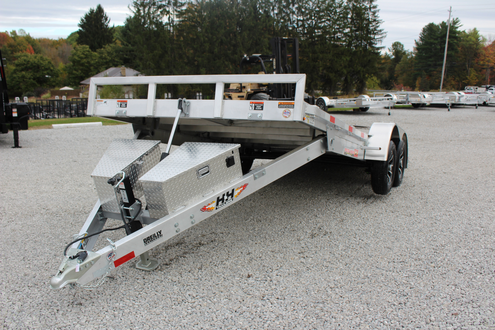 New 2026 H & H Trailer 6'10" x 20' Speed Loader Power Tilt Aluminum Car Hauler - 7000# GVW