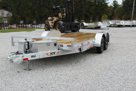 New 2026 H & H Trailer 6'10  x 20' Speed Loader Power Tilt Aluminum Car Hauler - 7000# GVW