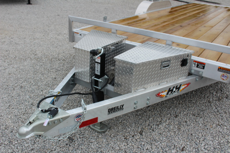 New 2026 H & H Trailer 6'10" x 20' Speed Loader Power Tilt Aluminum Car Hauler - 7000# GVW