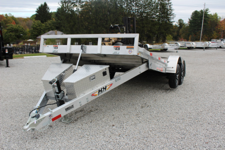 New 2026 H & H Trailer 6'10" x 20' Speed Loader Power Tilt Aluminum Car Hauler - 7000# GVW
