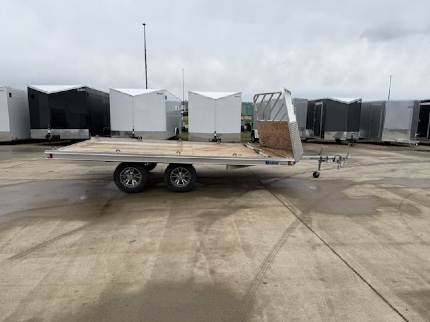 Used 2021 Mission MFS101X14LVBR Snowmobile Trailer