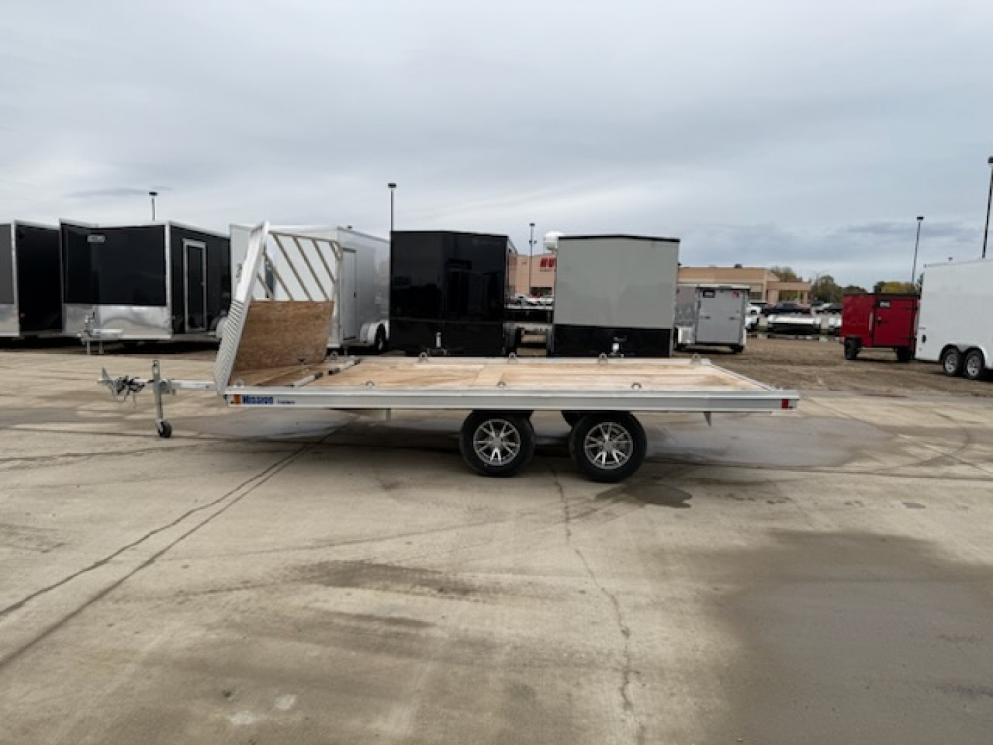 Used 2021 Mission MFS101X14LVBR Snowmobile Trailer