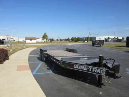 New 2025 Sure-Trac 7 x 20 (16+4) Pro Series I-Beam STTBE81264-BP-176 Tilt Trailer 17.6K