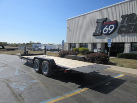 New 2025 Sure-Trac 7 x 20 (16+4) Pro Series I-Beam STTBE81264-BP-176 Tilt Trailer 17.6K