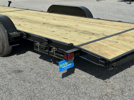 New 2026 24FT 10K WOOD FLOOR DELUXE CAR HAULER WITH 2 BRAKE AXLES