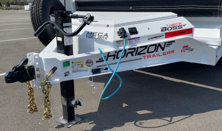 New Horizon 14'x 83" EZ7 WHITE Dump Trailer 14,000 GVWR, Spare, Ramps